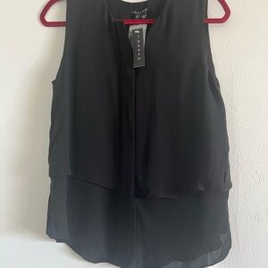 NWT Theory SILK Sleeveless Layered Blouse • S